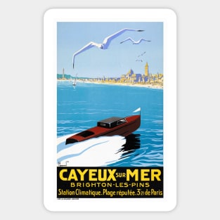 Vintage Travel Poster France Cayeux sur Mer Restored Sticker